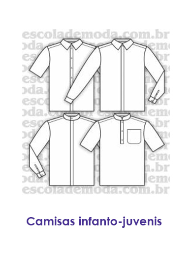 Moldes de camisas infanto-juvenis