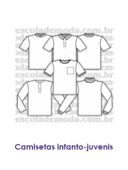 Moldes de camisetas infanto-juvenis - EMP Escola de Moda Profissional