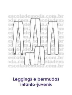 Moldes de leggings e bermudas infanto-juvenis - EMP Escola de Moda Profissional